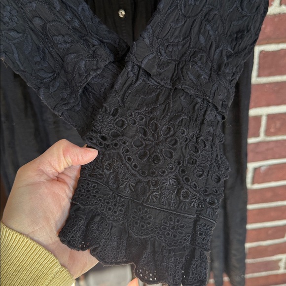 Johnny Was Black tunic eyelet Dress - Picture 3 of 7